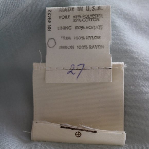 (EUC) Vintage Gunne Sax Jessica Icy Blue White & Lace Accent Prairie Maxi, SZ 13 - Picture 9 of 10